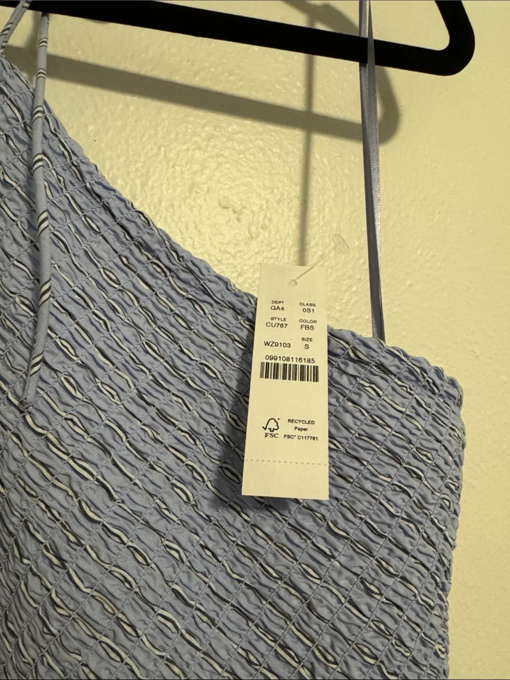J.Crew Smocked Halter Dress in Stripe
